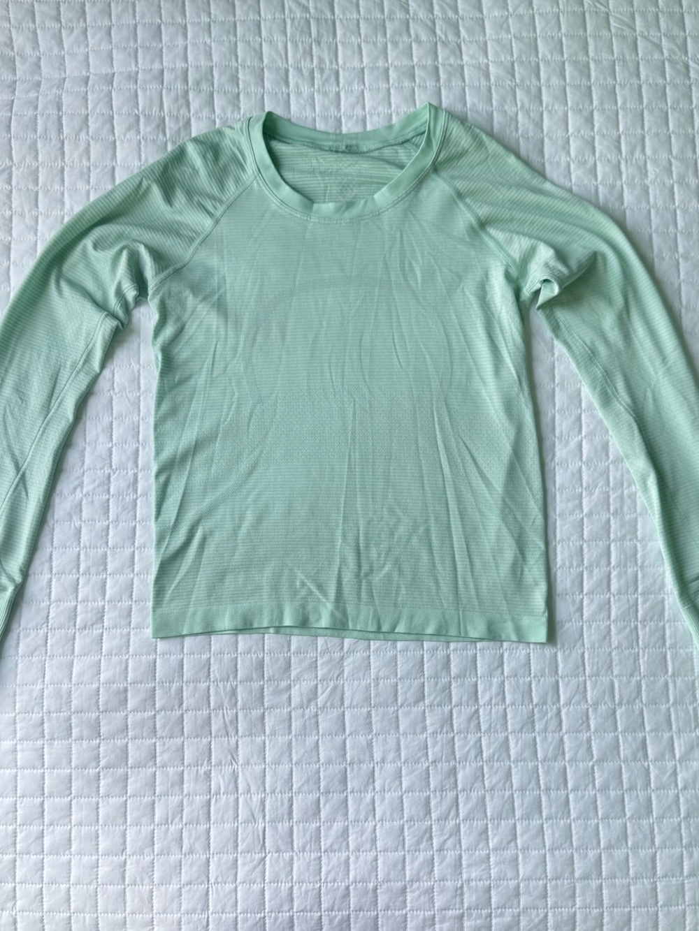 Lululemon Swiftly Tech long sleeve in solid light green #activewear #athletic